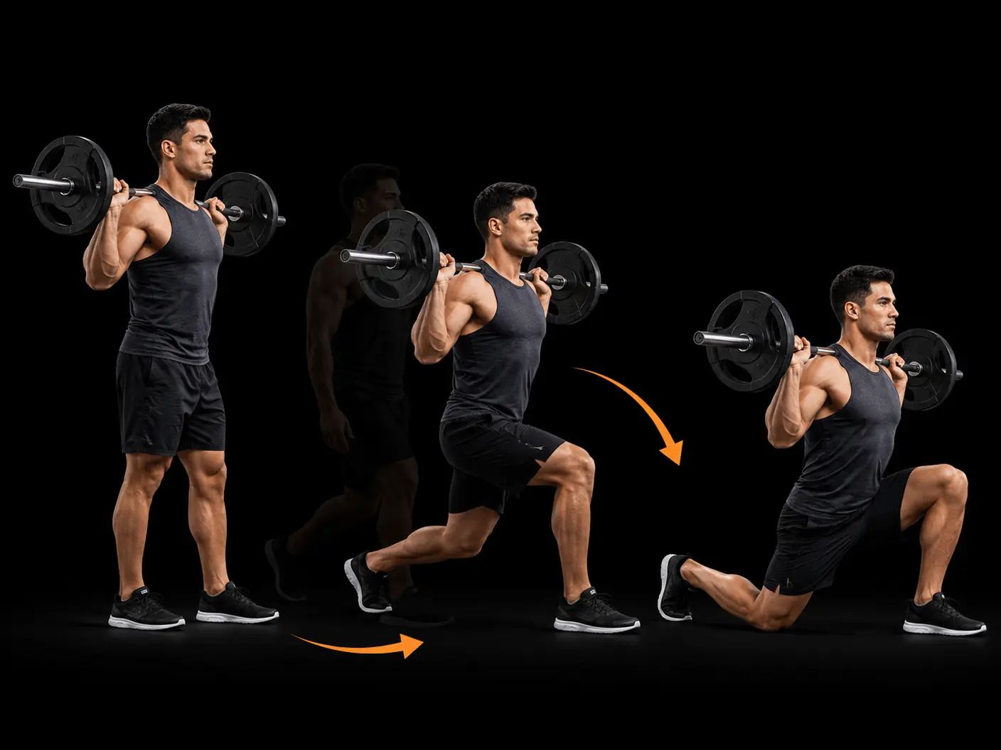 How to perform the Barbell Walking Lunge