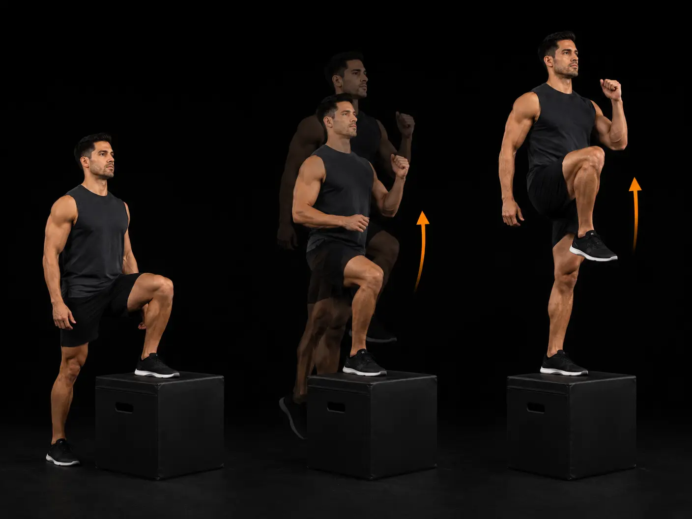How to perform the Box Step-Up to Knee Drive