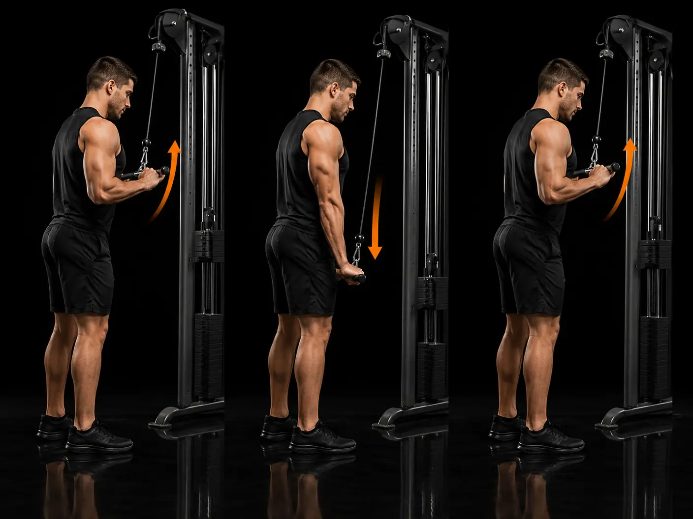 How to perform the Cable Triceps Pushdown (Straight Bar)
