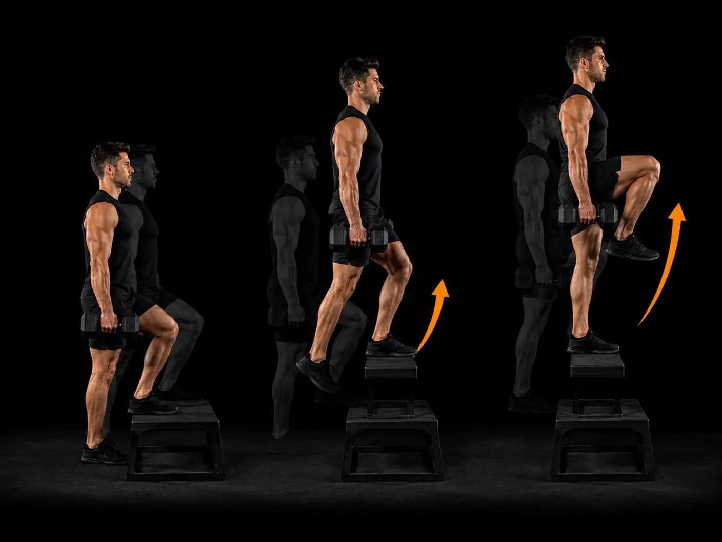 How to perform the Dumbbell Step-Up with Knee Drive