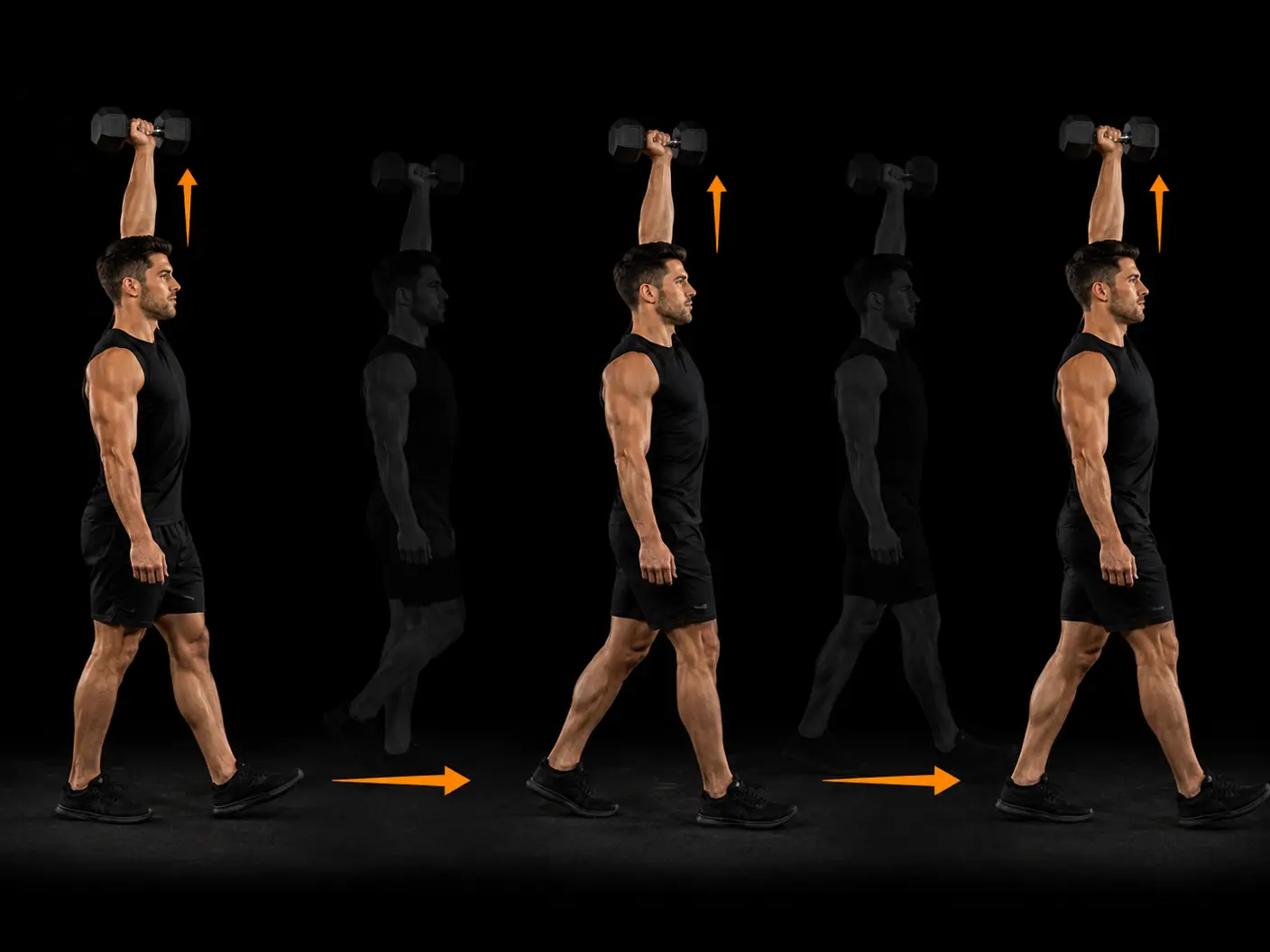 How to perform the Dumbbell Waiter Walk