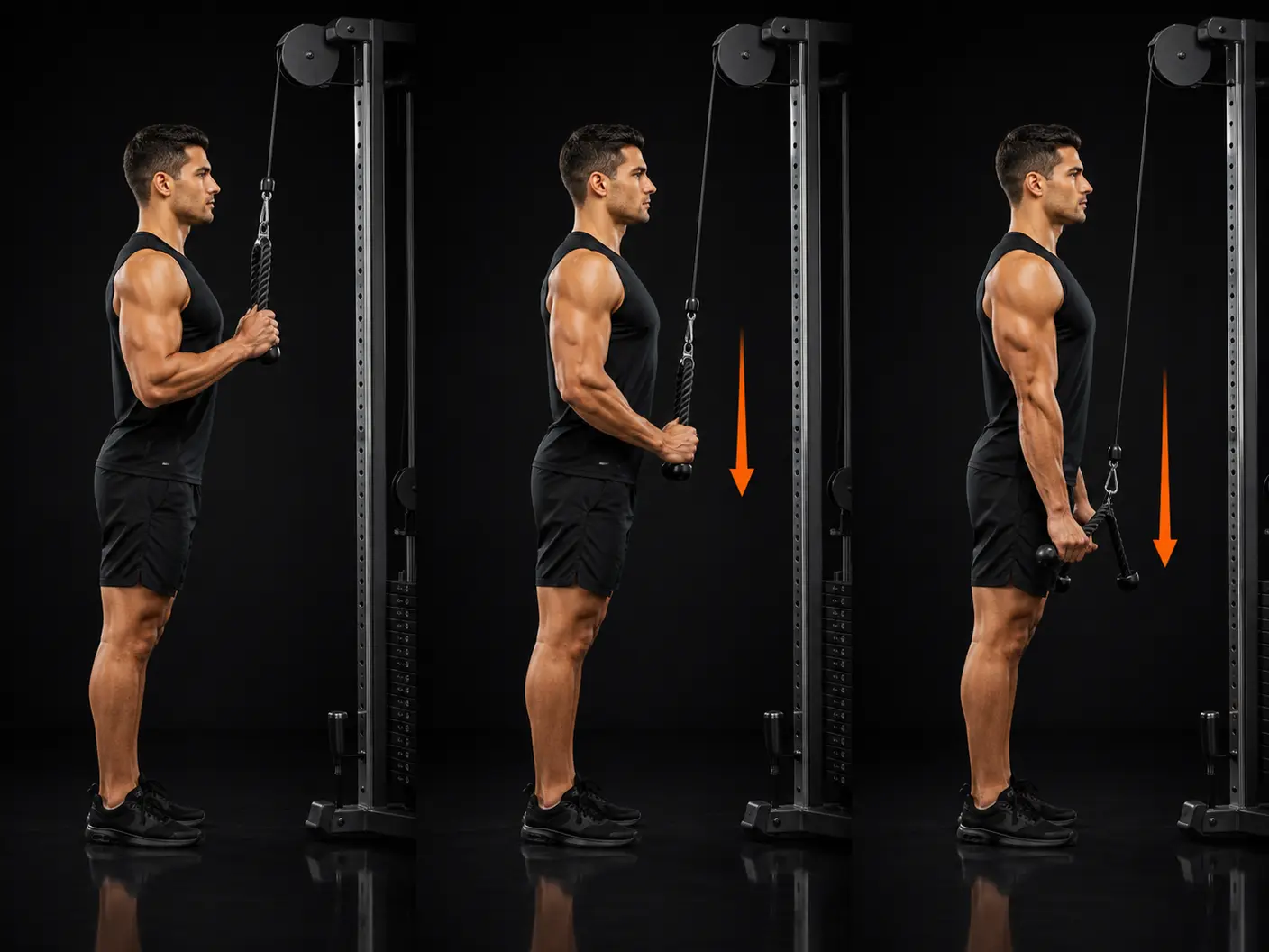 How to perform the Rope Triceps Pushdown